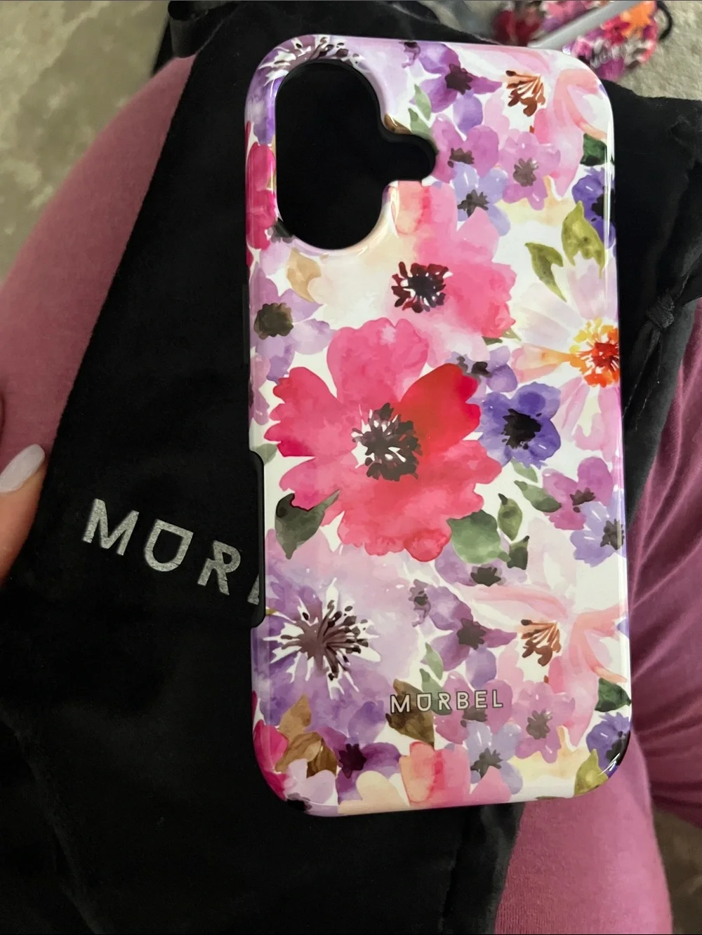 Floral Pink & Purple Phone Case - iPhone 17 - Protective Stylish Cover